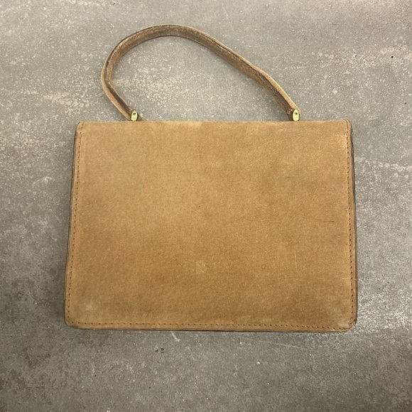 Vintage 1970s suede arm bag madmen - Picture 2 of 4